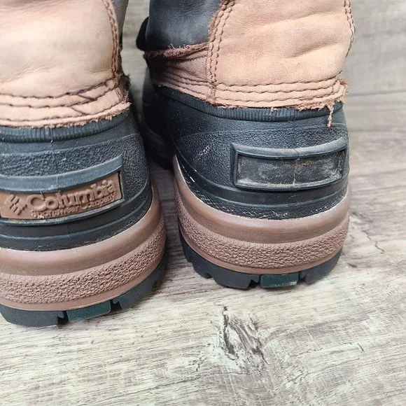 Columbia Bugabison Waterproof Winter Snow Boots Men’s Size 8 Thermolite Leather - Picture 4 of 9